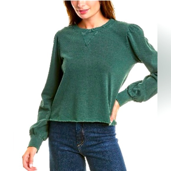 LA MADE EUC SZ M Green Women's Sweatshirt LS Top - Picture 1 of 1